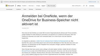 
                            11. Anmelden bei OneNote, wenn der OneDrive for Business-Speicher ...