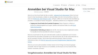 
                            12. Anmelden bei Visual Studio für Mac - Microsoft Docs