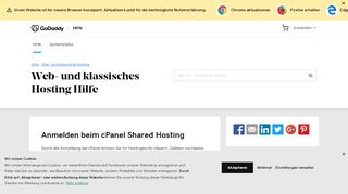 
                            3. Anmelden beim cPanel Shared Hosting | Webhosting und ... - GoDaddy