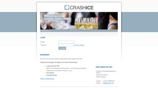
                            1. Anmelden - CrashIce Veranstaltungsservice GmbH