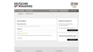 
                            1. Anmelden - Deutscher Sportausweis