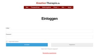 
                            4. Anmelden & Einloggen - Kreative-Therapie.de