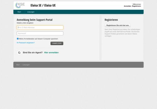 
                            10. Anmelden : Elaisa SE / Elaisa UE