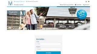 
                            1. Anmelden | Flughafen München Parkplatzbuchung