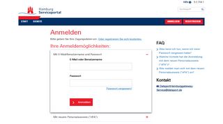 
                            4. Anmelden - HamburgService