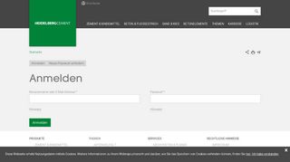 
                            3. Anmelden | HeidelbergCement Deutschland
