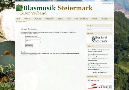 
                            3. Anmelden Intranet - Steirischer Blasmusikverband