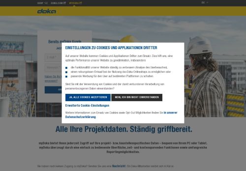 
                            4. Anmelden | Kunden Portal Doka - myDoka