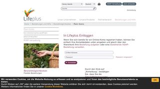 
                            2. Anmelden - Lifeplus