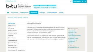 
                            3. Anmelden / Login : Rechenzentrum Cottbus - BTU Cottbus-Senftenberg