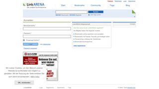 
                            1. Anmelden - Login | Social Bookmarking | LinkARENA.com