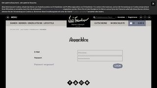 
                            8. Anmelden - Luis Trenker - Online shop, Mode, Kultlabel & alpiner ...