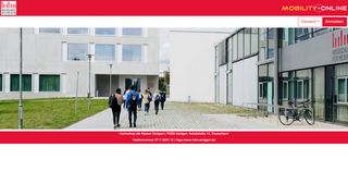 
                            9. Anmelden MOBILITY ONLINE Hochschule der Medien Stuttgart