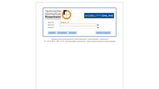 
                            5. Anmelden MOBILITY-ONLINE Technische Hochschule Rosenheim