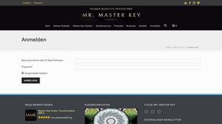 
                            1. Anmelden - Mr. Master Key