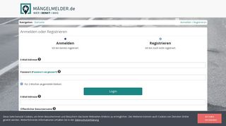 
                            5. Anmelden oder Registrieren - Mängelmelder.de