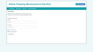 
                            1. Anmelden - Online Ticketing Moviemento & City-Kino