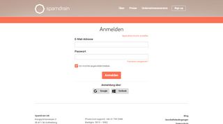 
                            1. Anmelden - SpamDrain - Spam-Filter für alle deine Geräte