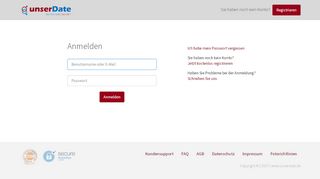 
                            1. Anmelden - Unserdate.de