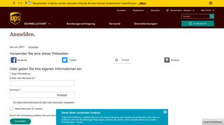 
                            2. Anmelden | UPS - Deutschland - UPS.com