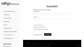 
                            1. Anmelden - vdh - www.mercedesclubs.de