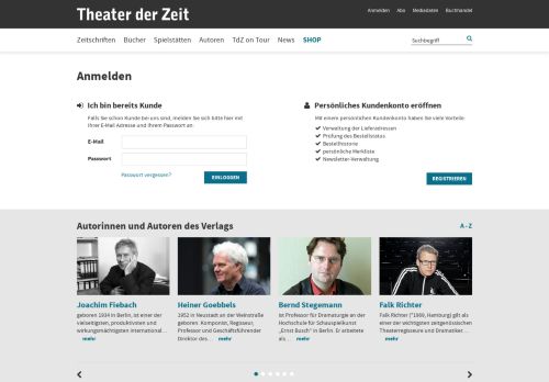 
                            13. Anmelden - Verlag Theater der Zeit