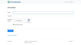 
                            1. Anmelden — Zeta Uploader