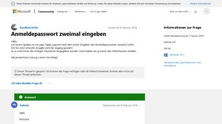 
                            6. Anmeldepasswort zweimal eingeben - Microsoft Community