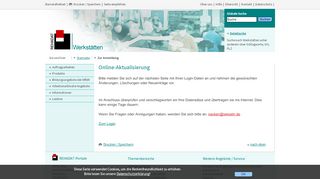 
                            13. Anmeldermaske Onlineaktualsierung Werkstaetten | REHADAT-WfbM