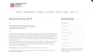 
                            11. Anmeldung 13. Security Forum 2019 – Security Management