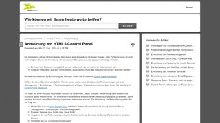 
                            7. Anmeldung am HTML5 Control Panel : Hornetsecurity