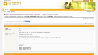 
                            2. Anmeldung am UCC Client nicht möglich - STARFACE Support Forum