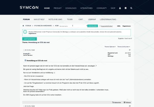 
                            6. Anmeldung an CCU als root - IP-Symcon