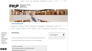 
                            13. Anmeldung an der Hochschulbibliothek