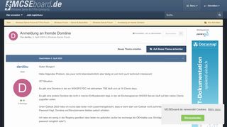 
                            11. Anmeldung an fremde Domäne - Windows Server Forum - MCSEboard.de