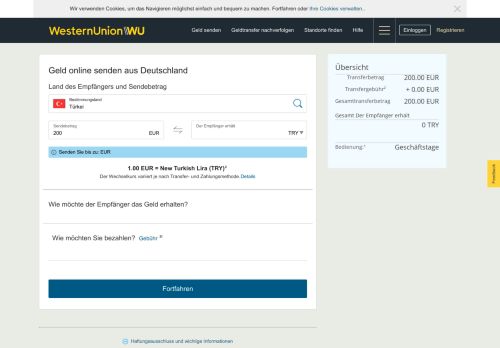 
                            4. Anmeldung an Ihrem Western Union DE-Profil