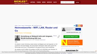 
                            13. Anmeldung an Netzwerk teils sehr langsam, WLAN-Verbindung fällt ...