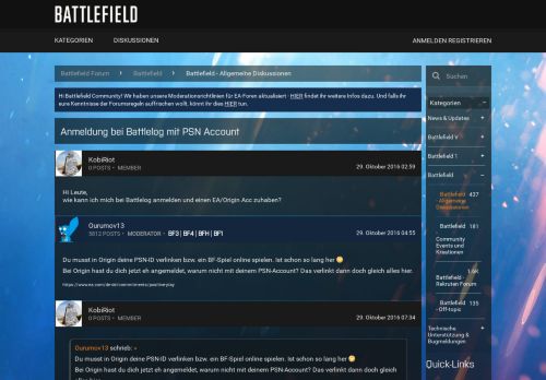 
                            2. Anmeldung bei Battlelog mit PSN Account — Battlefield.de