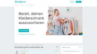 
                            7. Anmeldung bei Hunkemöller.de » Forum - Kleiderkreisel