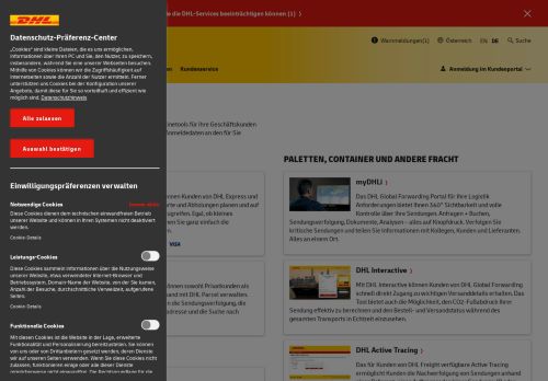
                            6. Anmeldung bei Kundenportalen und Tools | DHL | Österreich