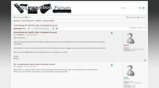 
                            6. Anmeldung bei Spotify über Facebook Account - Squeezebox Forum