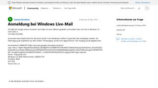 
                            5. Anmeldung bei Windows Live-Mail - Microsoft Community