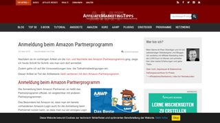 
                            6. Anmeldung beim Amazon Partnerprogramm › Affiliate Marketing Tipps