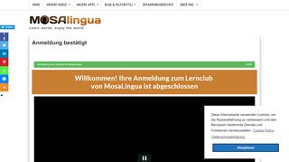 
                            7. Anmeldung bestätigt - Lerne Sprachen auf dem ... - MosaLingua