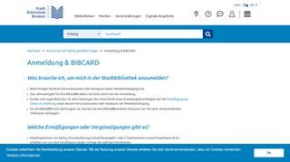 
                            3. Anmeldung & BIBCARD | Stadtbibliothek Bremen