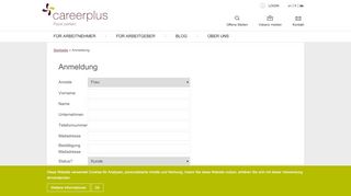 
                            2. Anmeldung | careerplus