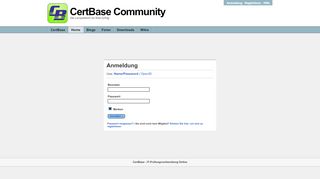 
                            9. Anmeldung - CertBase Community