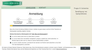 
                            3. Anmeldung - Check dein Spiel