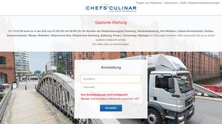 
                            2. Anmeldung - CHEFS CULINAR Webshop