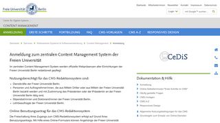 
                            6. Anmeldung • Content Management • Center für Digitale Systeme
